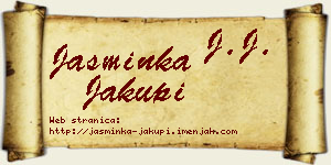 Jasminka Jakupi vizit kartica